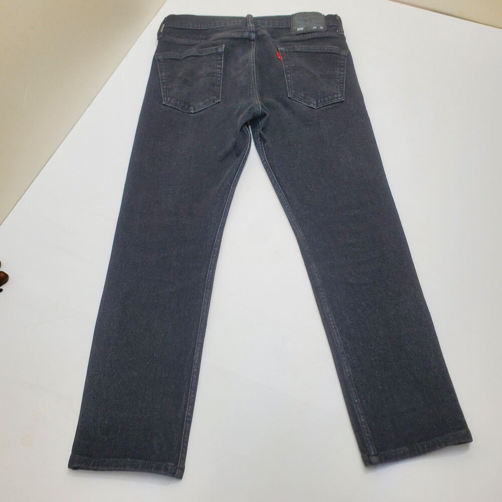 Levis Strauss 510 Black Jeans Mens 30x30 (30x26.5 Actual) SKINNY Denim Stretch - Picture 11 of 16